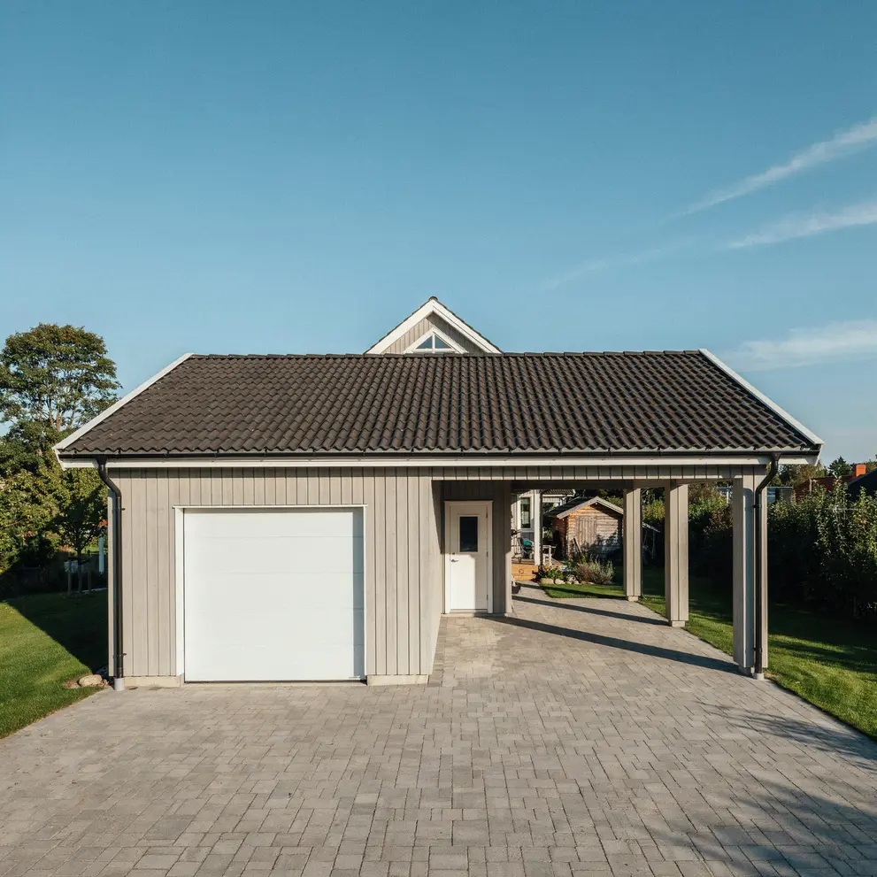 bygga carport garage angelholm skane