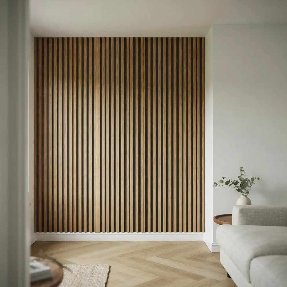 montera akustikpanel ribbvagg lamellvagg angelholm skane